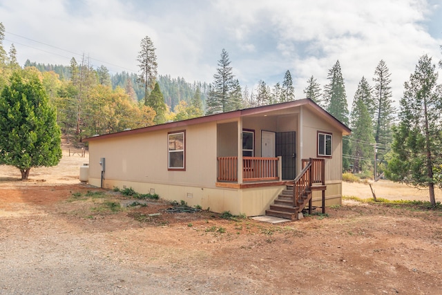 view of manufactured / mobile home