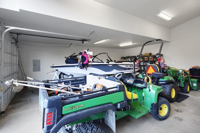 garage featuring electric panel