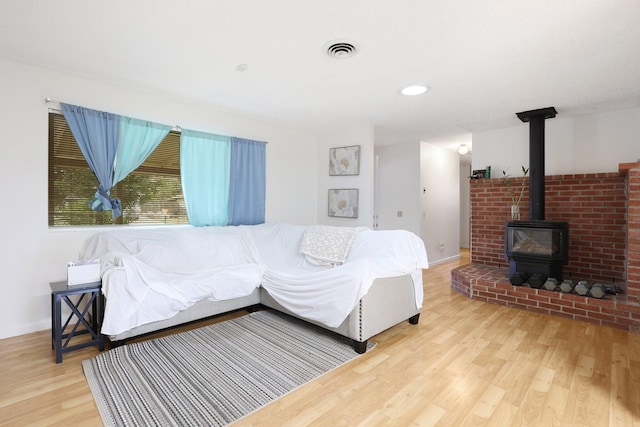 living room featuring light hardwood / wood-style flooring