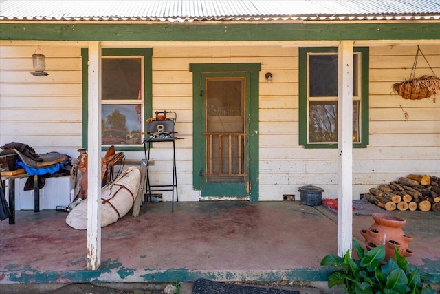 view of doorway to property