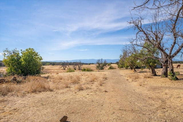 exterior space featuring a mountain view and a rural view