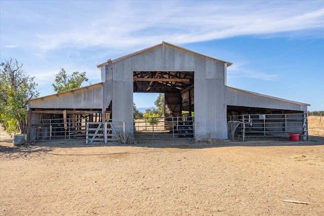 view of outbuilding with central air condition unit