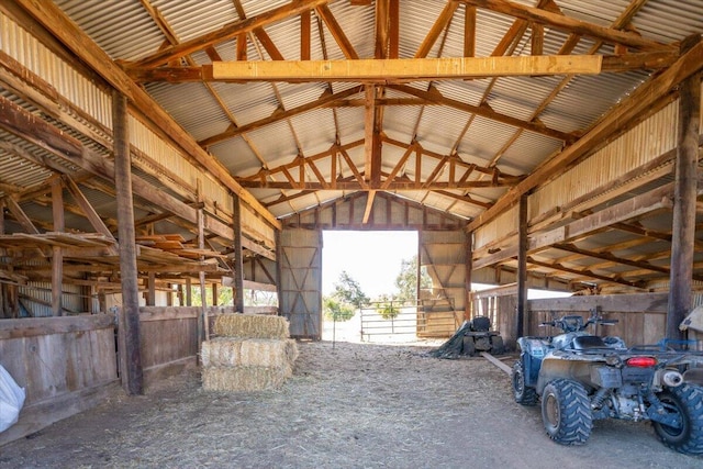 view of horse barn