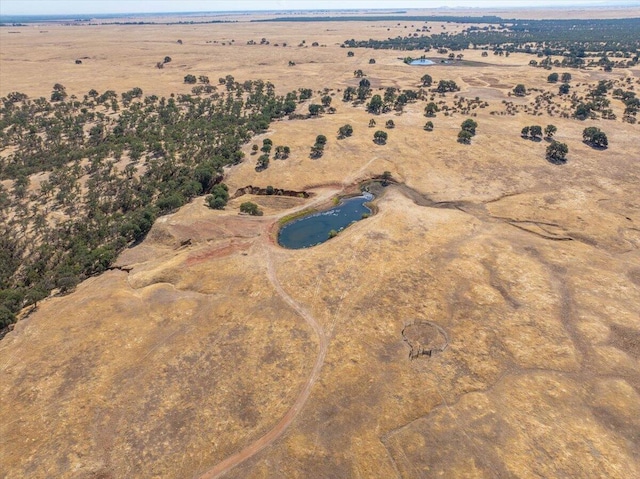 drone / aerial view featuring a rural view