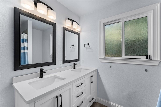 bathroom with vanity