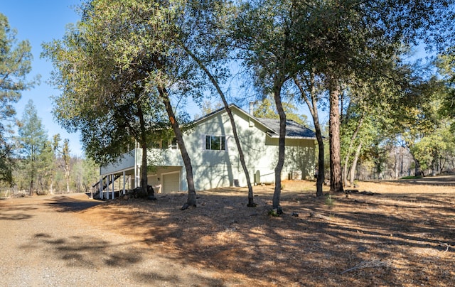 view of home's exterior featuring a garage