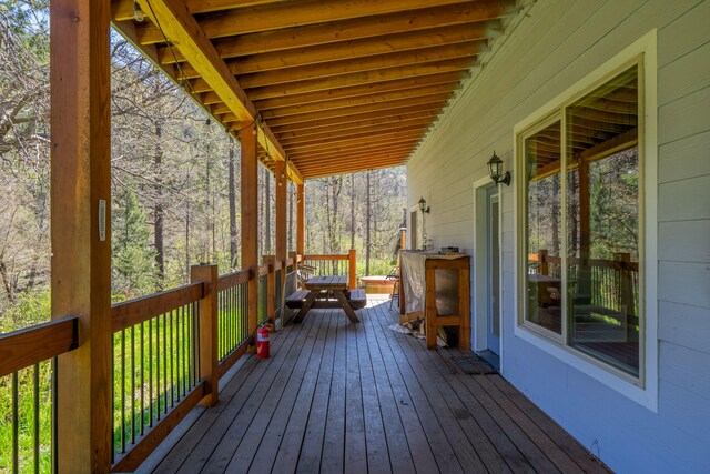 view of wooden deck