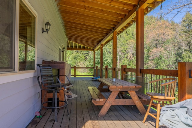 view of wooden deck