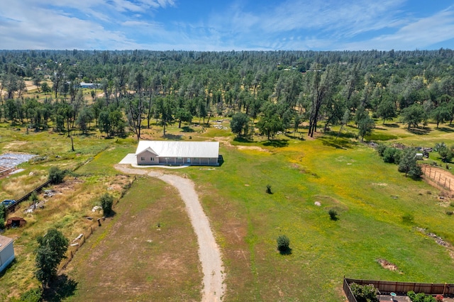 drone / aerial view featuring a rural view