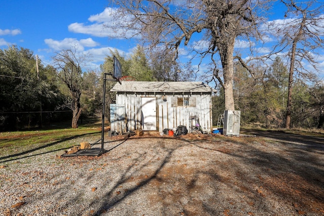 view of outdoor structure