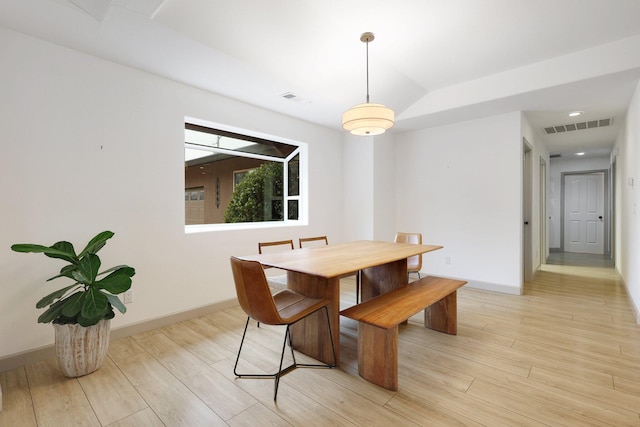 dining room featuring light wood-type flooring