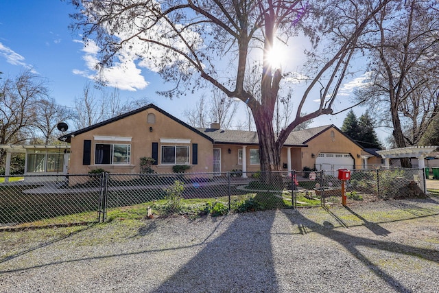 ranch-style house with a garage