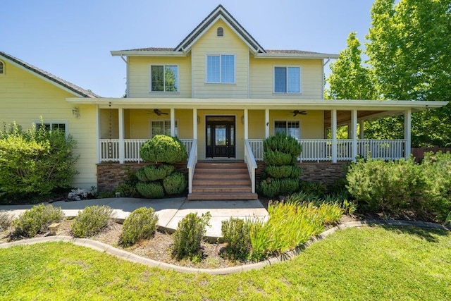 view of front of house with a porch