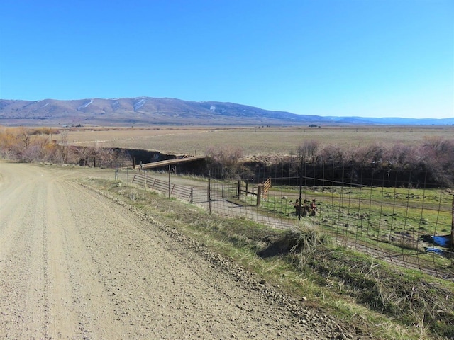 mountain view with a rural view