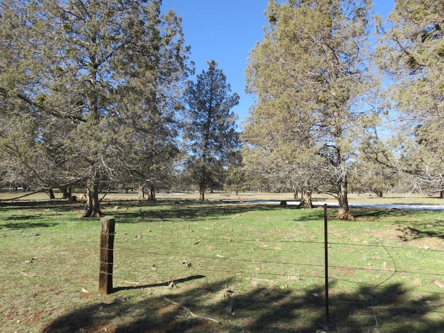 view of yard featuring a rural view