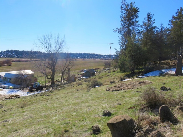 view of yard featuring a rural view