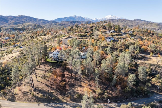 bird's eye view featuring a mountain view