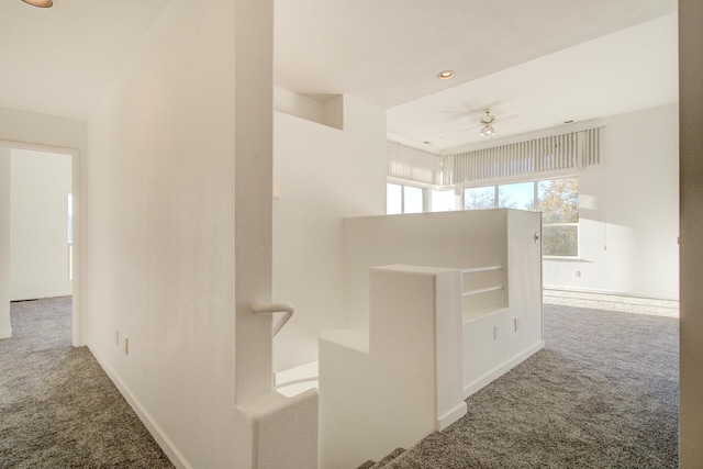 738 Sunriver Ln, Redding, CA 96001 - corridor with carpet, an upstairs landing, and recessed lighting
