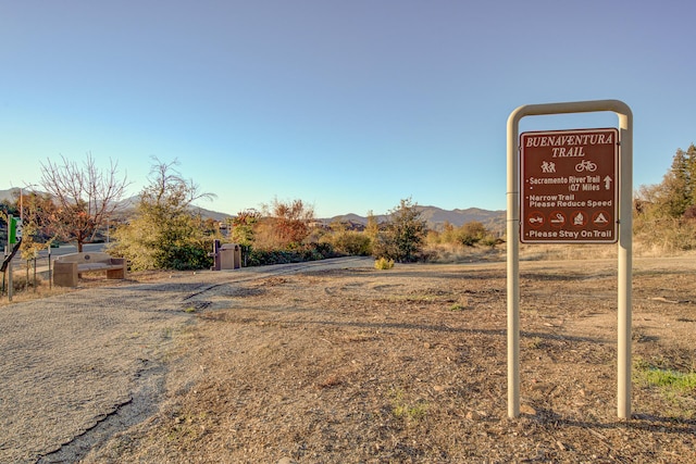 exterior space with a mountain view