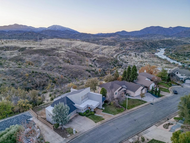 738 Sunriver Ln, Redding, CA 96001 - aerial view at dusk of a mountain view