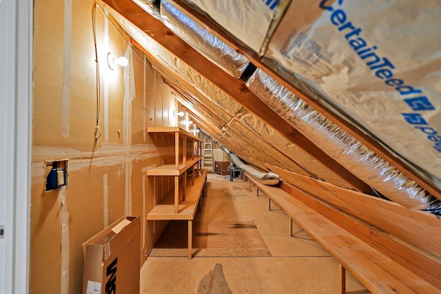 view of attic