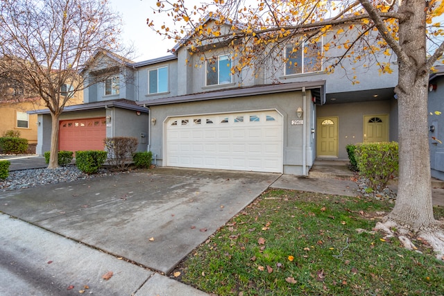 front facade featuring a garage