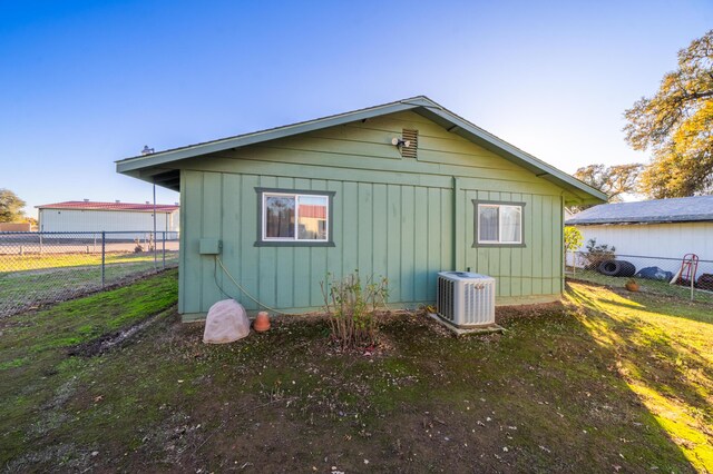 view of property exterior with central air condition unit