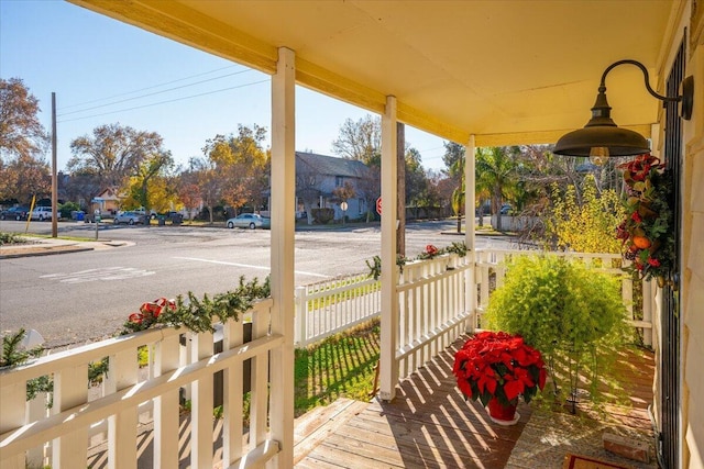 exterior space featuring covered porch