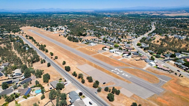 drone / aerial view with a mountain view