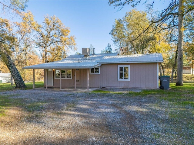 view of front of house featuring central AC