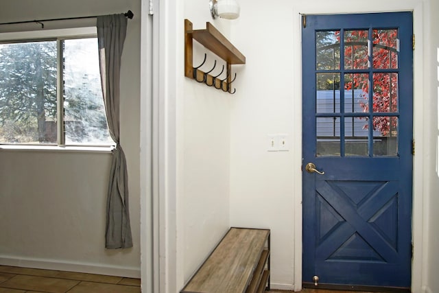 entryway with tile patterned flooring