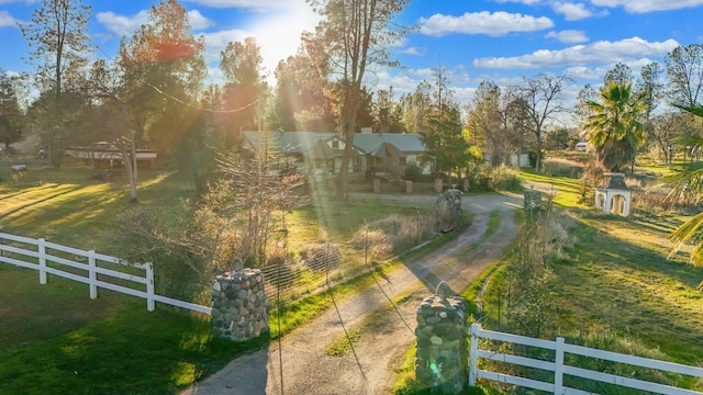 exterior space featuring a rural view