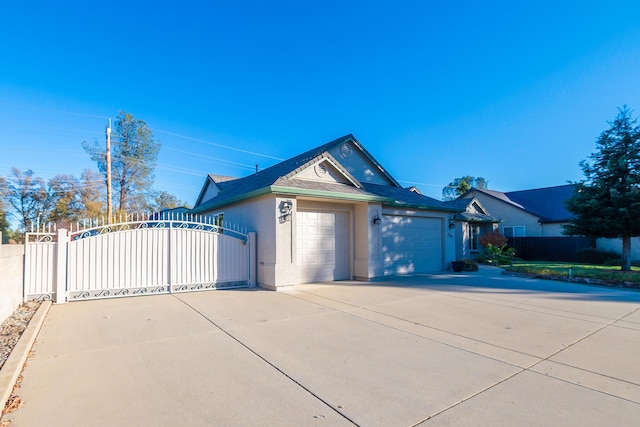 view of front of house featuring a garage