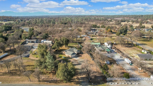 aerial view featuring a mountain view