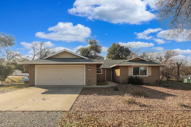 ranch-style house with a garage