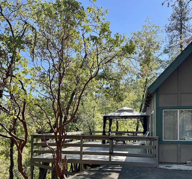 exterior space featuring a gazebo