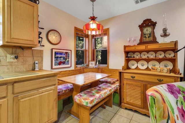 view of tiled dining room