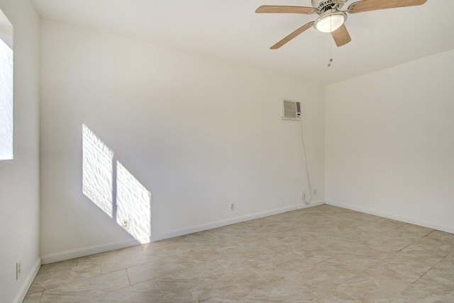 empty room featuring ceiling fan