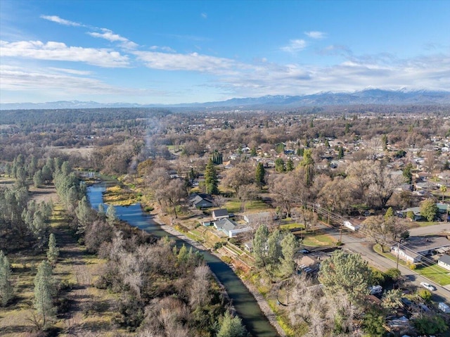 bird's eye view featuring a mountain view