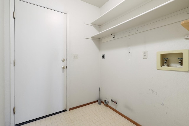 washroom with washer hookup, hookup for a gas dryer, and hookup for an electric dryer