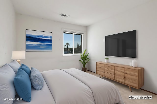 bedroom with carpet floors