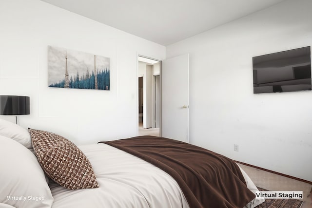 view of carpeted bedroom