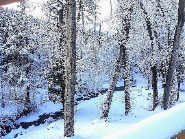 view of snowy view