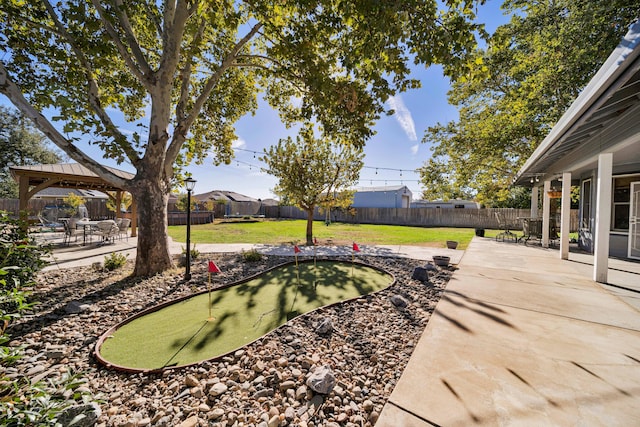 view of yard with a patio area