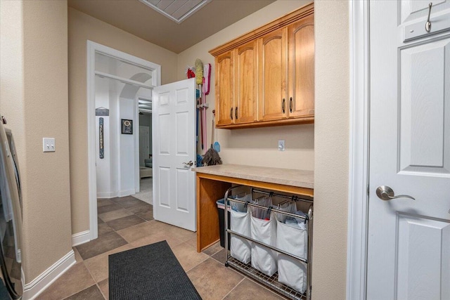 kitchen featuring light tile patterned floors