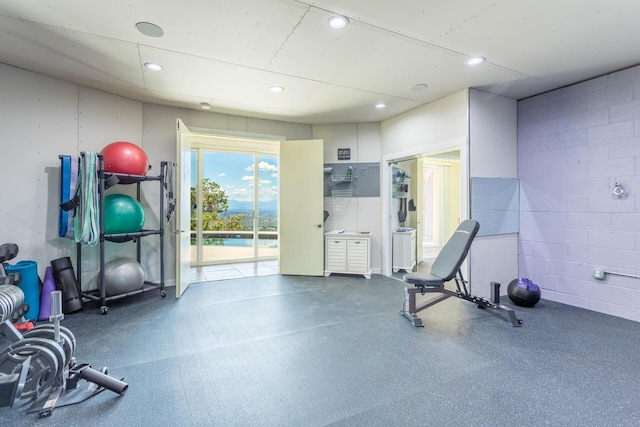 view of exercise room