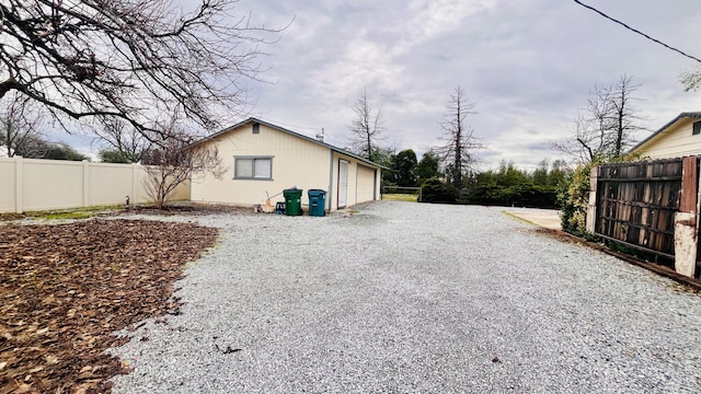 view of home's exterior featuring a garage