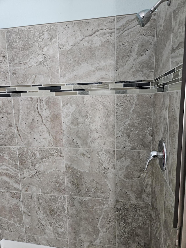 details with tiled shower