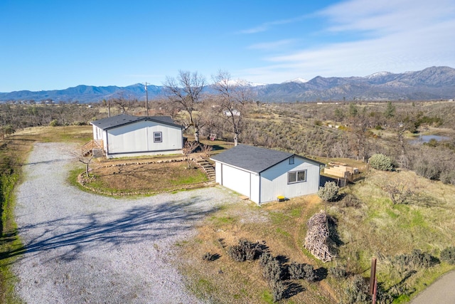 aerial view featuring a mountain view