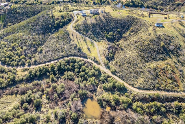 drone / aerial view with a rural view